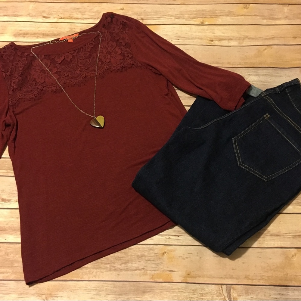 Lace accent top from ModCloth